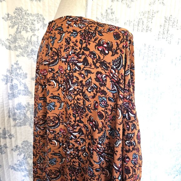 Caftan Reddish Brown Floral S to Plus New - Picture 6 of 9